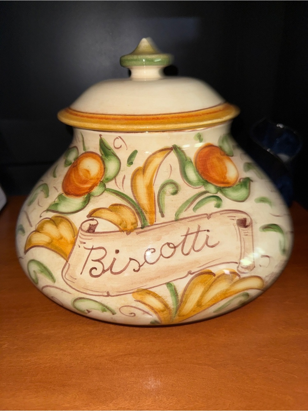 Vietri White Ceramic Plate with Red Logo Stamp